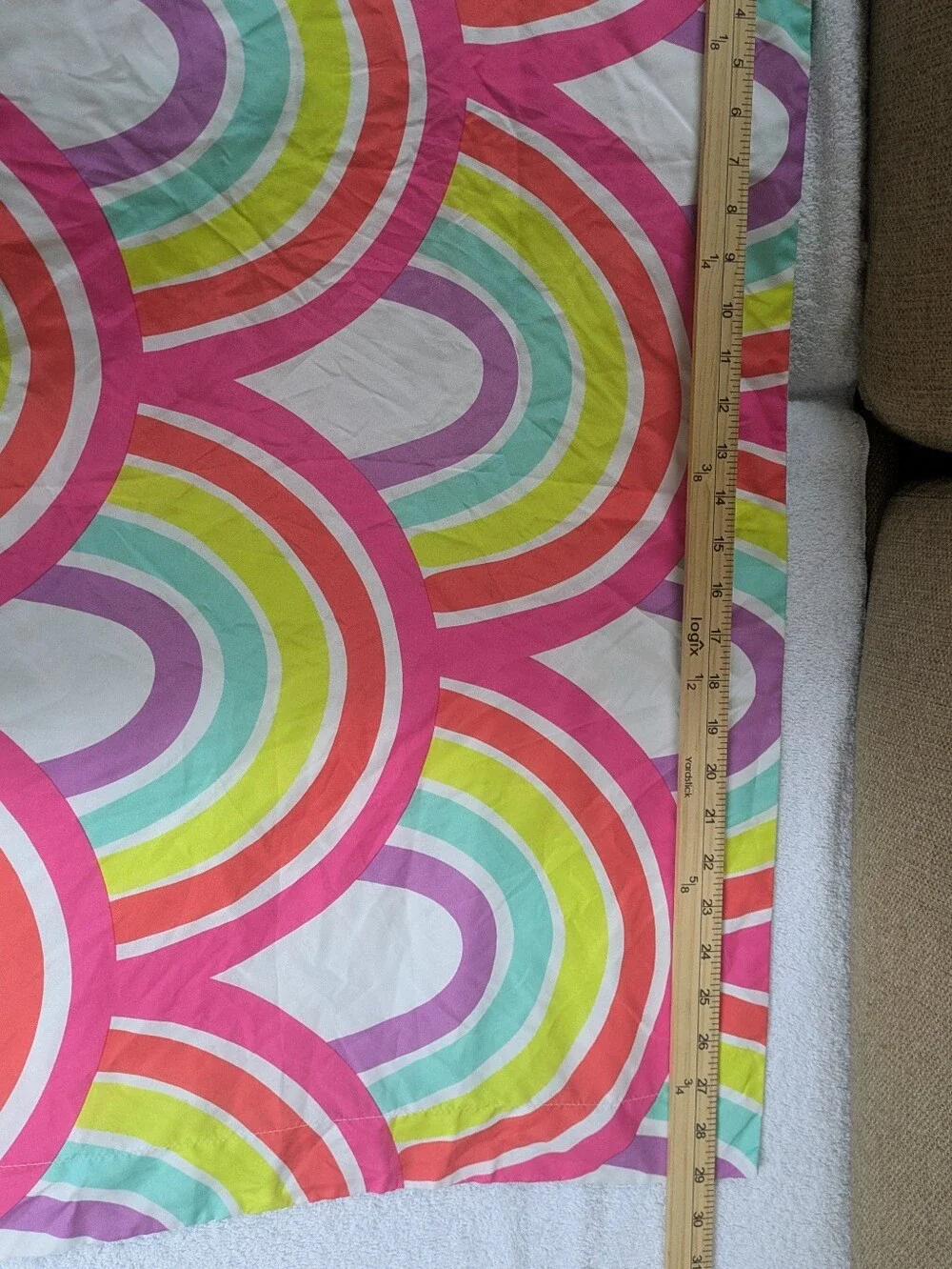Pillowfort Colorful Striped Bedding - Mint, Yellow, Pink, Coral, Lavender Queen